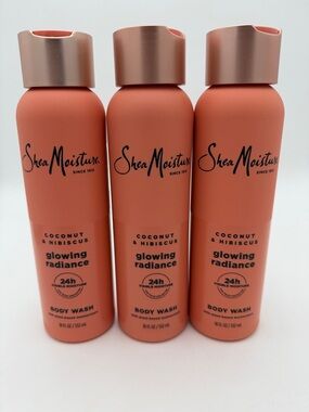 Shea Moisture Coral-Orange Coconut & Hibiscus Body Wash Trio